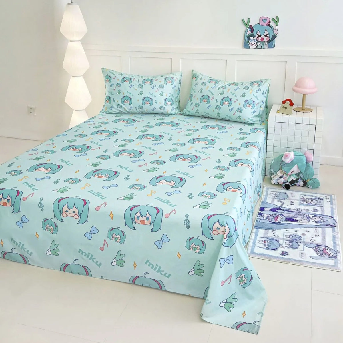 Hatsune Miku Cute Cotton Bed Sheets Set