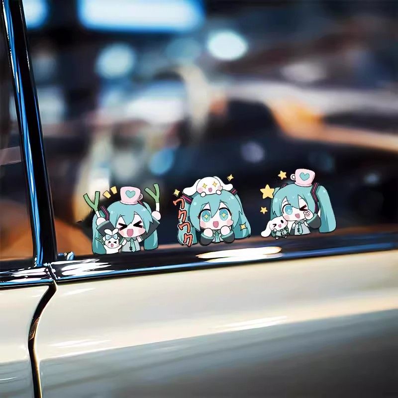 Hatsune Miku Cute Waterproof  Sticker 6pcs/set