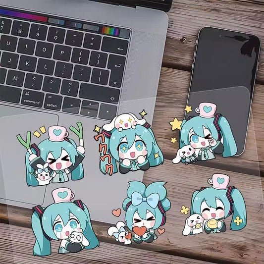 Hatsune Miku Cute Waterproof  Sticker 6pcs/set