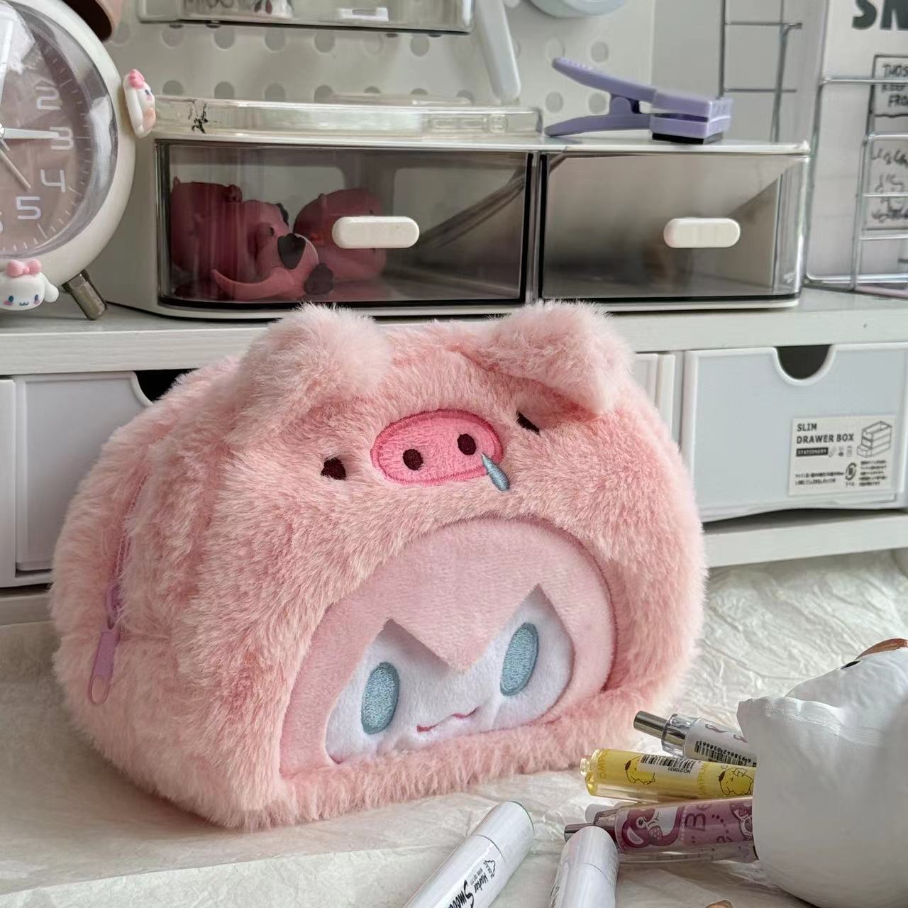 Hatsune Miku Themed Cute Fluffy Storage Bag