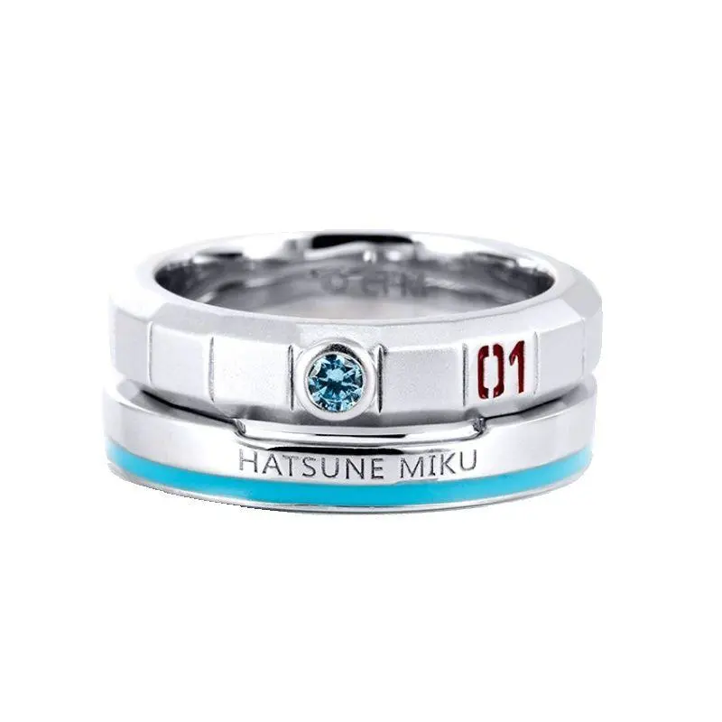 Hatsune Miku Featured Adjustable Silver Ring