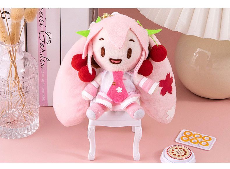 Mini Miku Plush Cute Sitting Doll