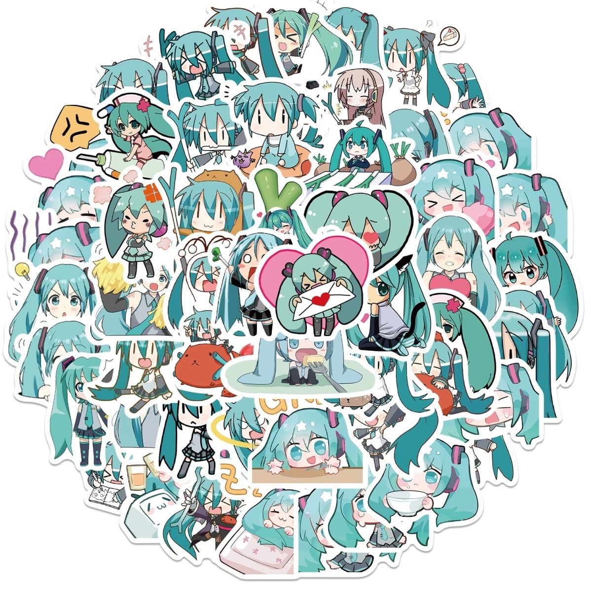 65 PCS Hatsune Miku Cute Waterproof  Sticker