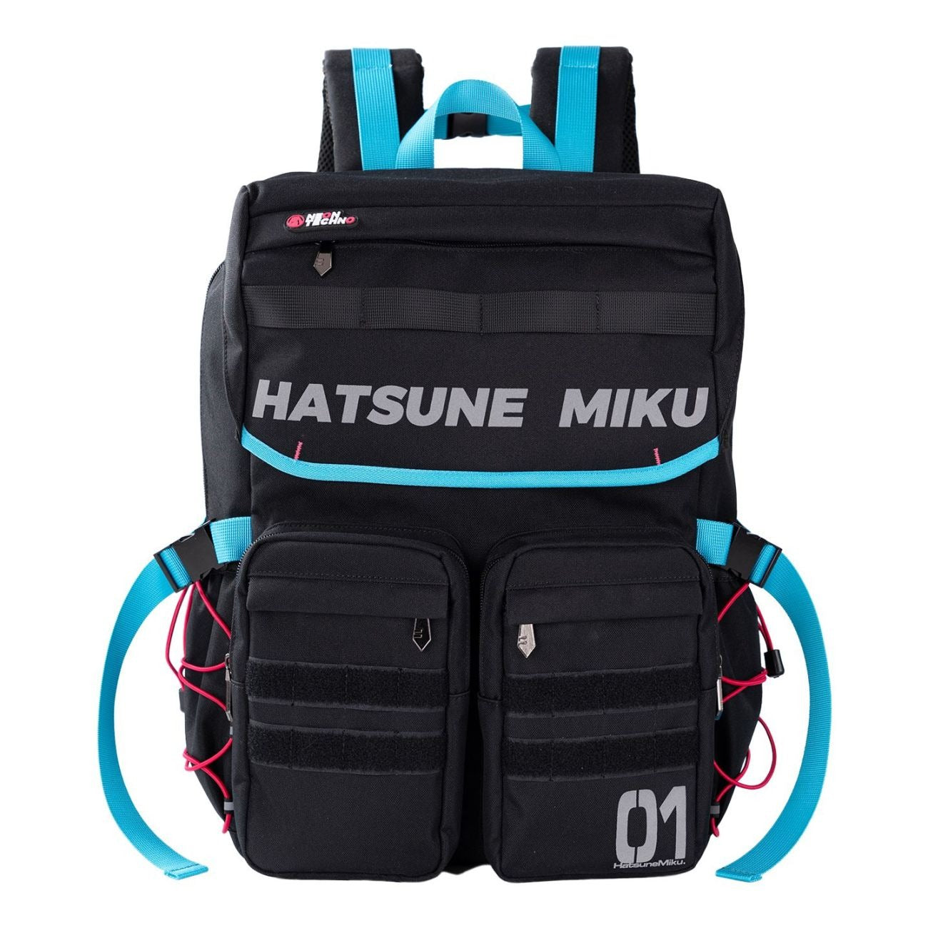 Hatsune Miku Neon Electronic Music Functional Style Backpack, Large Capacity, Multifunctional Commuter Travel Backpack