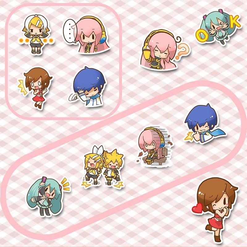 50 PCS Vocaloid Cute DIY Decorative Waterproof Stickers