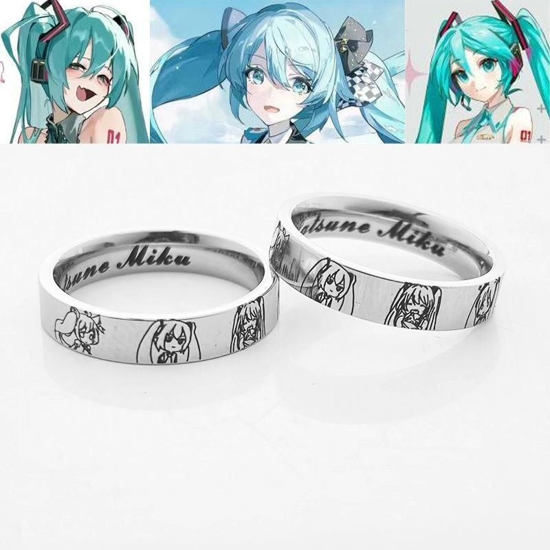 Hatsune Miku Featured Cute Washable High-quality Rings