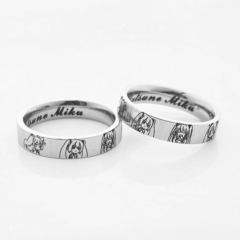 Hatsune Miku Featured Cute Washable High-quality Rings