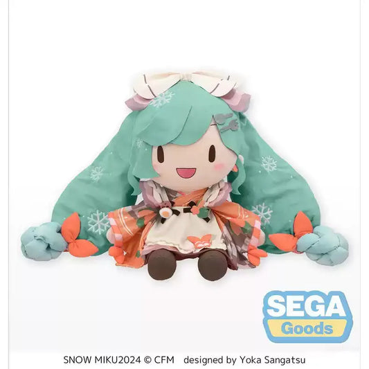 50cm 2024 SEGA Vocaloid Snow Miku Fufu Plush Soft Stuffed Gift