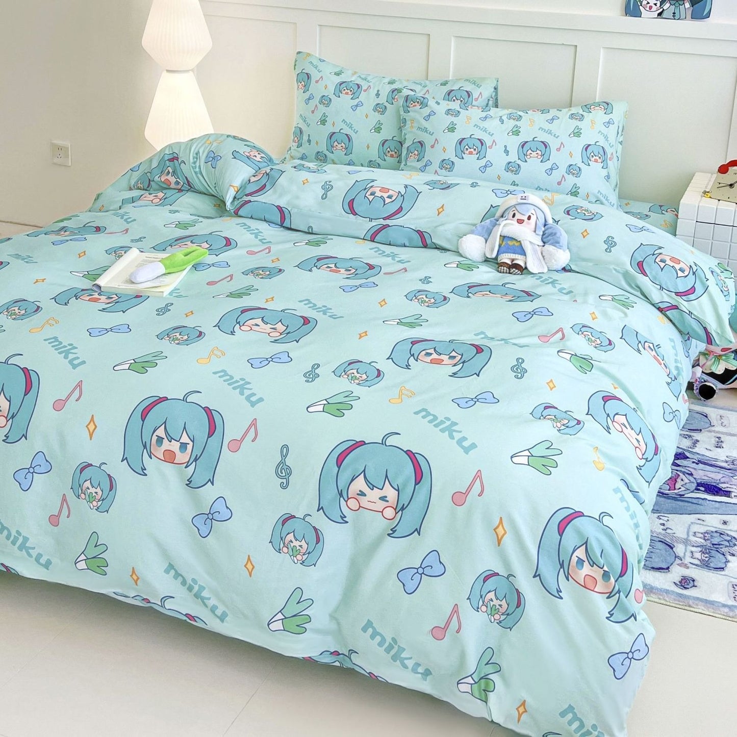 Hatsune Miku Cute Cotton Bed Sheets Set