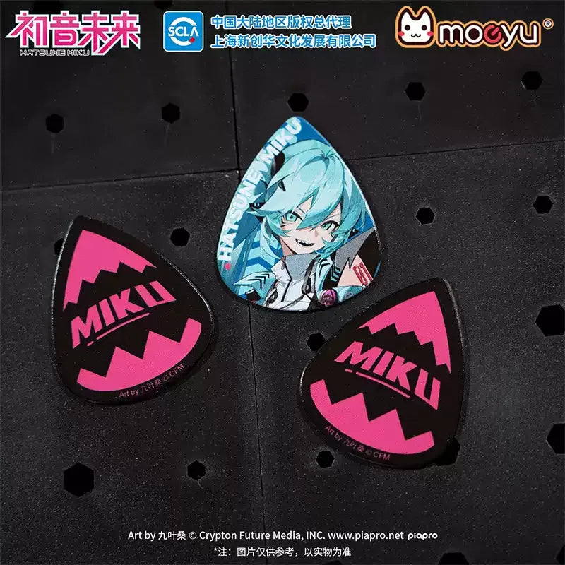 Officially Licensed Hatsune Miku RAVE Series Guitar Pick Set (Pack of 3)