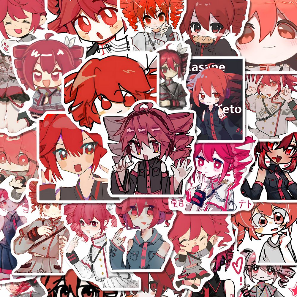 Kasane Teto 64pcs Cute Waterproof Stickers