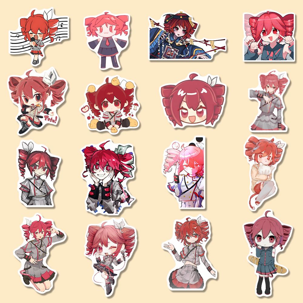 Kasane Teto 64pcs Cute Waterproof Stickers