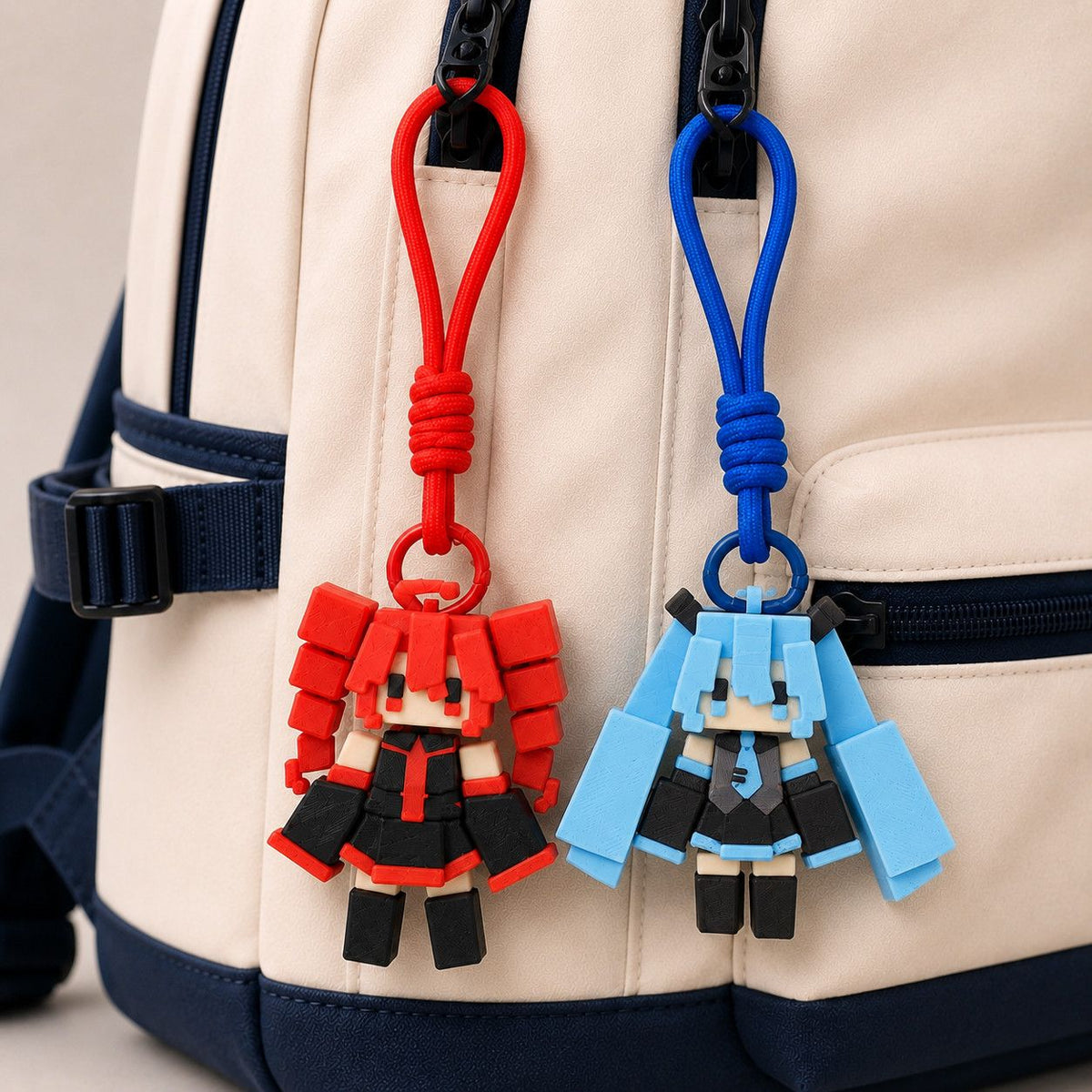 Hatsune Miku 3D printed Flexible Charm for Bag & Keychain