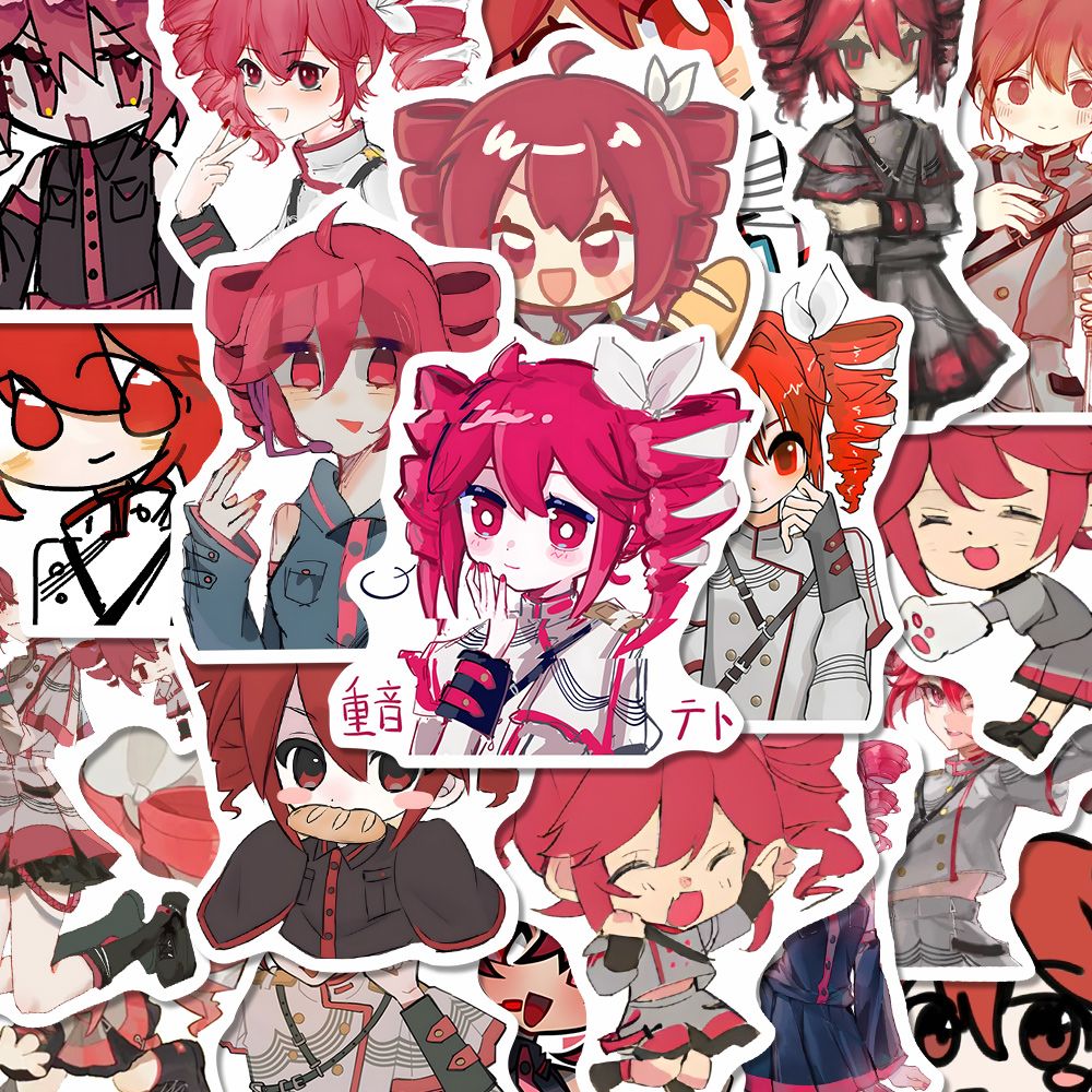 Kasane Teto 64pcs Cute Waterproof Stickers