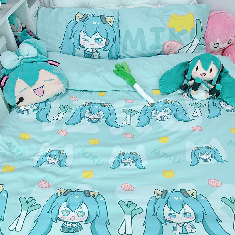 Hatsune Miku Cute Cotton Bed Sheets Set