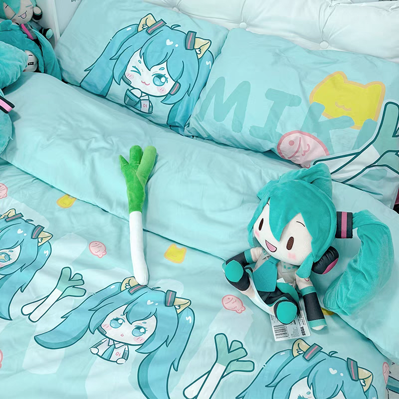Hatsune Miku Cute Cotton Bed Sheets Set
